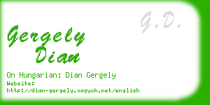 gergely dian business card